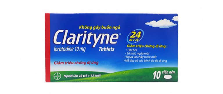 Thuốc giảm triệu chứng dị ứng, không gây buồn ngủ Clarityne (10 viên/hộp)