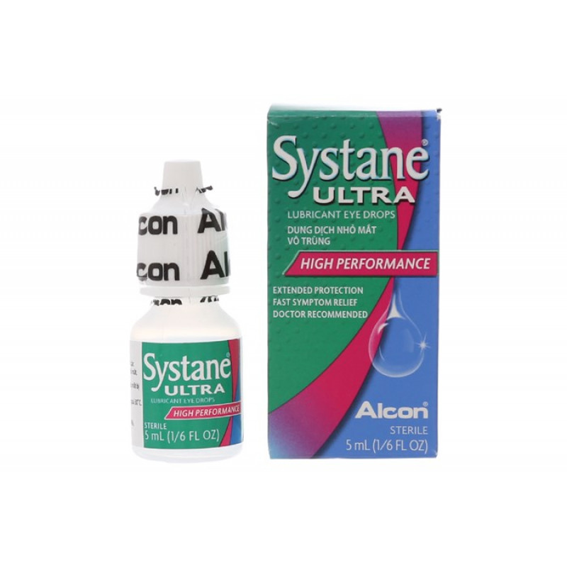 Dung dịch nhỏ mắt vô trùng giảm các triệu chứng rát & kích ứng do khô mắt Systane Ultra (5ml)