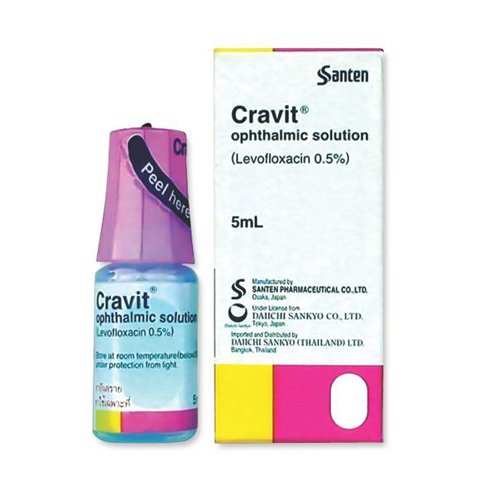 Dung dịch nhỏ mắt Cravit Ophthalmic Solution (0.5% x 5ml)
