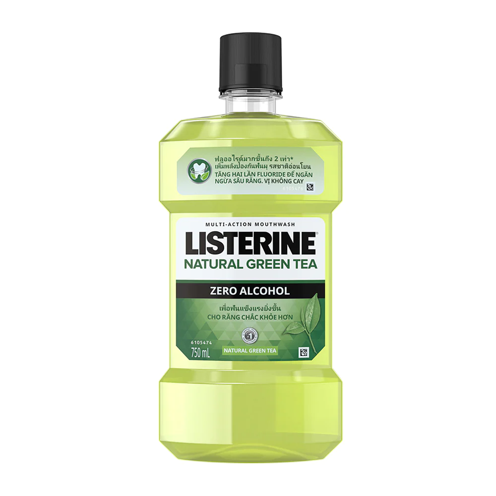Nước súc miệng ngừa sâu răng hương trà xanh Listerine (750ml)