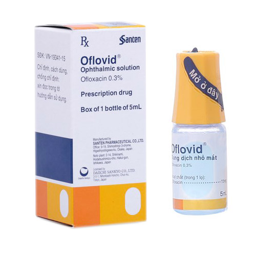 Dung dịch nhỏ mắt điều trị viêm giác mạc Oflovid (5ml