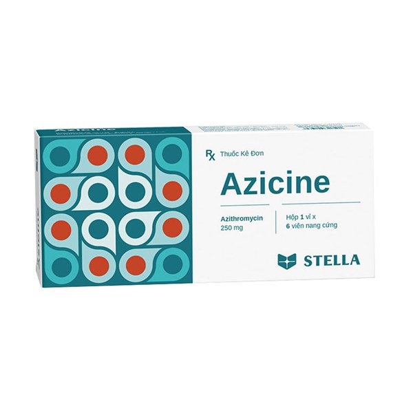 Azicine (Hộp 1 vỉ x 6 viên)