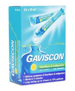 Thuốc điều trị các chứng trào ngược da dày - thực quản Gaviscon (24 gói x 10ml/hộp)