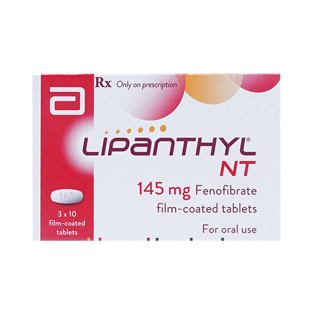 Thuốc điều trị tăng Cholesterol & tăng Triglycerid trong máu Lipanthyl NT 145mg (3 vỉ x 10 viên/hộp)