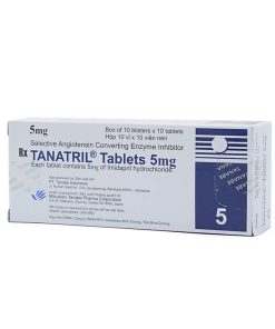 Thuốc chỉ định điều trị tăng huyết áp Tanatril Tablets 5mg (10 vỉ x 10 viên/hộp)