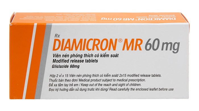 Diamicron MR 60mg (Hộp 2 vỉ x 15 viên)