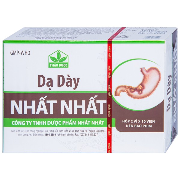 Dạ Dày Nhất Nhất (Hộp 2 vỉ x 10 viên)