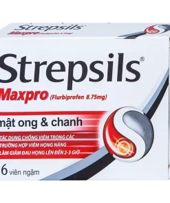 Strepsils Maxpro mật ong & chanh (Hộp 12 gói x 8 viên)