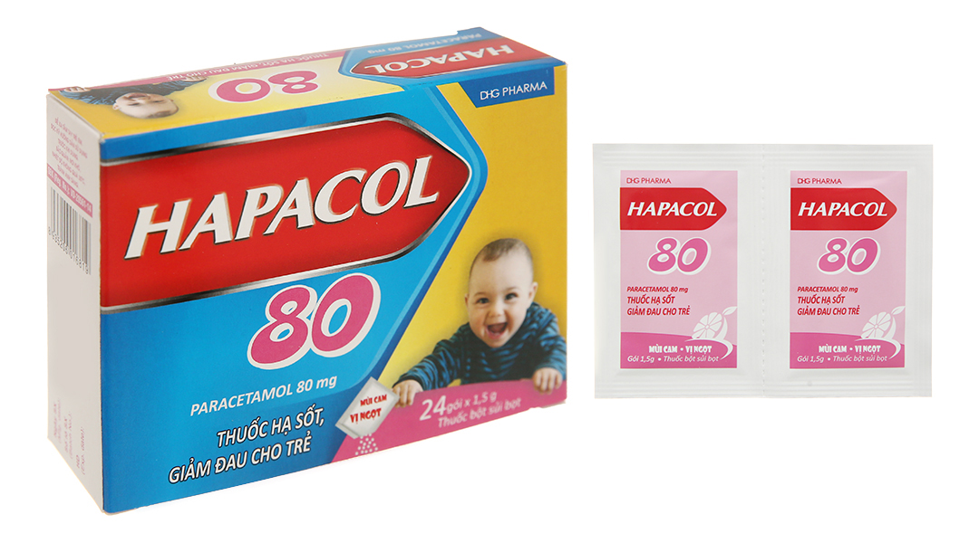 Hapacol 80mg (Hộp 24 gói)