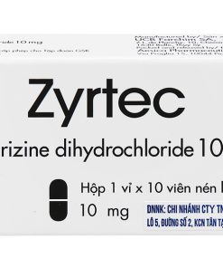 Zyrtec 10mg (Hộp 1 vỉ x 10 viên)