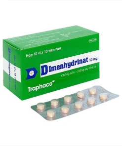Dimenhydrinat 50mg (Hộp 10 vỉ x 10 viên)