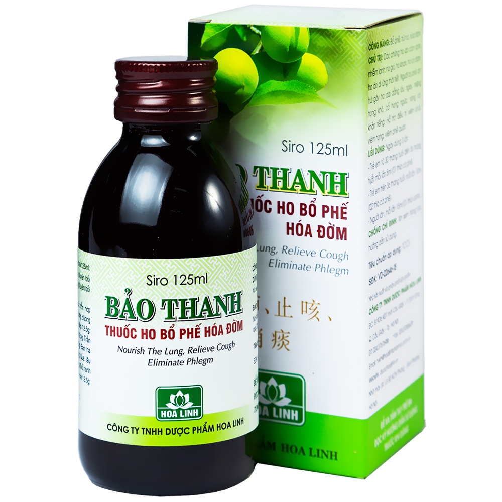 Siro Ho Bảo Thanh trị ho, tiêu đờm, viêm họng, viêm phế quản (chai 125ml)
