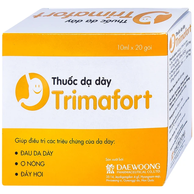 Hỗn dịch uống Trimafort giảm các triệu chứng do tăng acid dạ dày, đầy hơi (20 gói x 10ml)