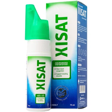 Dung dịch xịt mũi người lớn XISAT Rhinitis (xanh lá) giúp thông mũi, dễ thở (75ml)