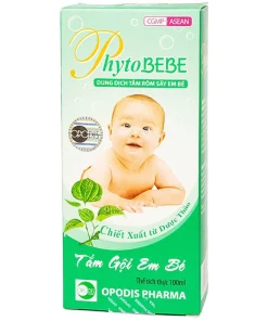 Dung dịch tắm rôm sảy em bé PhytoBeBe Opodis Pharma (250ml)