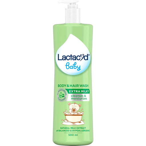 Sữa tắm gội cho bé Lactacyd Milky (500ml)