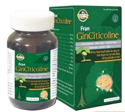 Fran GinCiticoline - Hoạt huyết dưỡng não, cải thiện trí nhớ hiệu quả