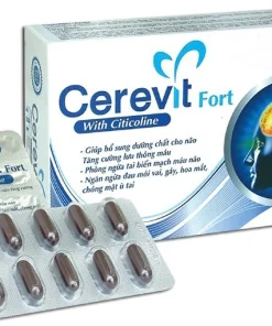 Viên uống Cerevit Fort Megapharco bổ sung dưỡng chất cho não, tăng cường lưu thông máu (3 vỉ x 10 viên)