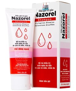 Dầu gội trị gàu Nazorel 50ml hỗ trợ điều trị mẩn ngứa da đầu do gàu và nấm, viêm da