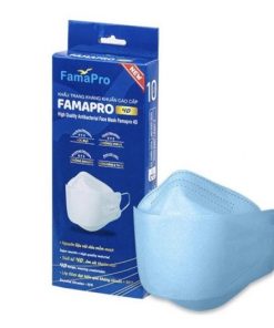 Khẩu Trang Y Tế Kháng Khuẩn Cao Cấp Famapro 4D Xanh dương (10 Cái/ Hộp)
