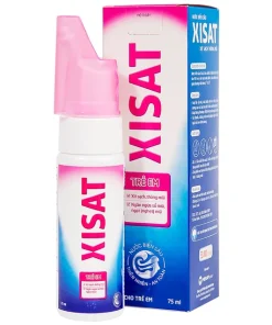 Dung dịch xịt mũi trẻ em XISAT (hồng) giúp vệ sinh mũi,ngừa sổ mũi, nghẹt mũi, viêm xoang (75ml)
