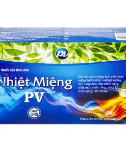 Thuốc Nhiệt Miệng PV điều trị viêm loét miệng, lưỡi và miệng môi sưng đau (5 vỉ x 10 viên)