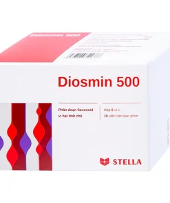 Viên nén Diosmin Stella 500mg điều trị suy tĩnh mạch, trĩ cấp tính (6 vỉ x 10 viên)