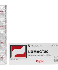 Thuốc Lomac-20 Cipla điều trị viêm loét dạ dày - tá tràng, trào ngược thực quản (10 vỉ x 10 viên)