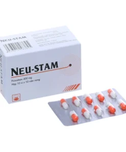 Viên nang cứng Neustam 400mg Pymepharco điều trị rung giật cơ, thiếu máu não (10 vỉ x 10 viên)