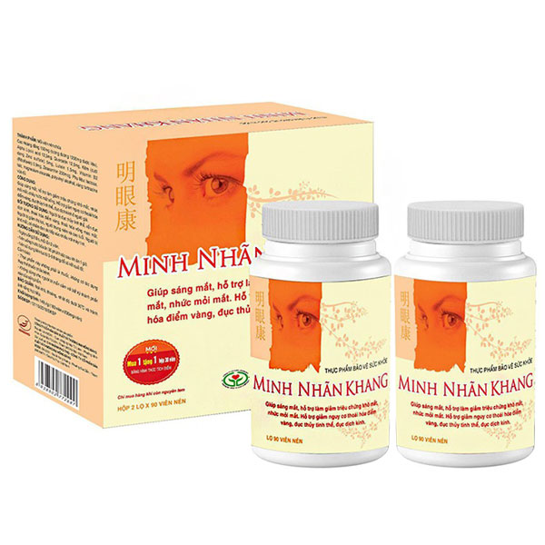 Viên uống Minh Nhãn Khang hỗ trợ giảm thoái hóa điểm vàng, đục thủy tinh thể (3 vỉ x 10 viên/hộp)
