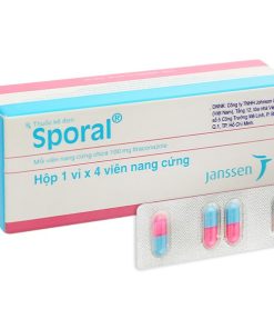 Viên nang Sporal 100mg điều trị các bệnh nhiễm nấm (1 vỉ x 4 viên)