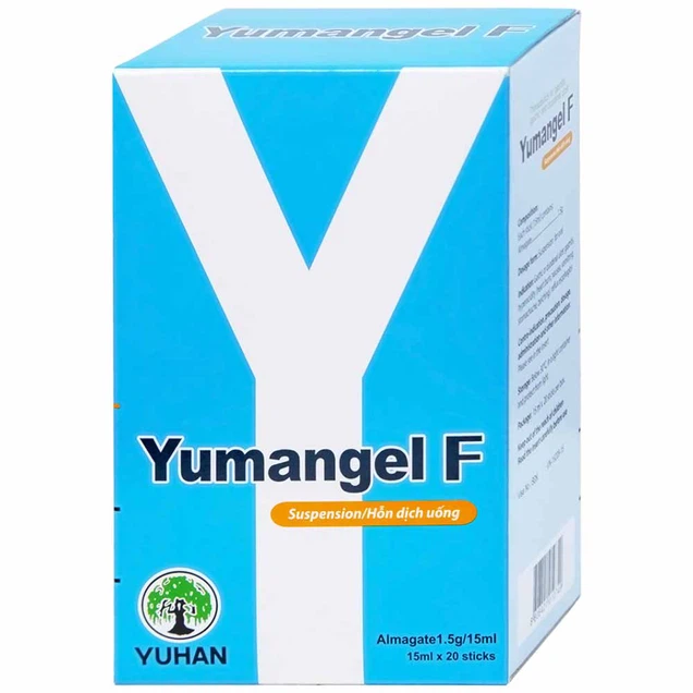 Hỗn dịch uống Yumangel F trị viêm loét dạ dày tá tràng, trào ngược dạ dày thực quản (20 gói x 15ml)