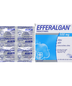 Viên sủi Efferalgan 500mg UPSA SAS giảm đau, hạ sốt (4 vỉ x 4 viên)