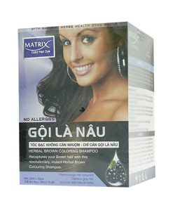 Gội là nâu Matrix làm thay đổi màu tóc, che phủ tóc bạc (10 gói x 30ml)
