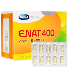 Viên nang Enat 400 IU ngăn ngừa lão hóa da, điều trị dự phòng thiếu vitamin E (3 vỉ x 10 viên)