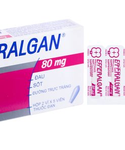Thuốc đạn Efferalgan 80mg UPSA SAS giảm đau, hạ sốt (2 vỉ x 5 viên)