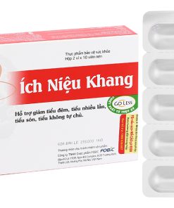 Ích Niệu Khang hỗ trợ giảm tiểu đêm hộp 20 viên Tăng sinh lý, bổ thận Bổ thận, tiết niệu