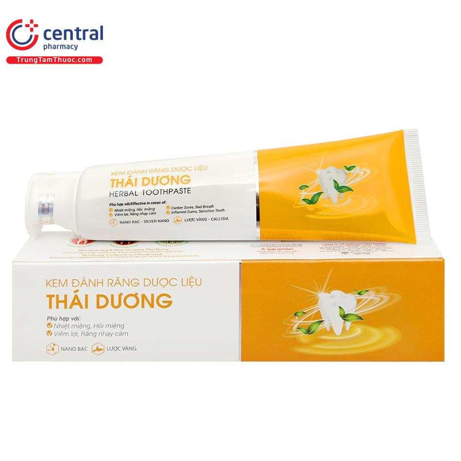 Kem đánh răng dược liệu Thái Dương nhiệt miệng, hôi miệng, viêm lợi, răng nhạy cảm (100g)