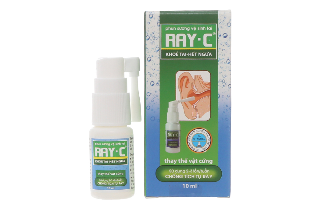 DUNG DỊCH PHUN SƯƠNG VỆ SINH TAI RAY-C, CHAI 10ML