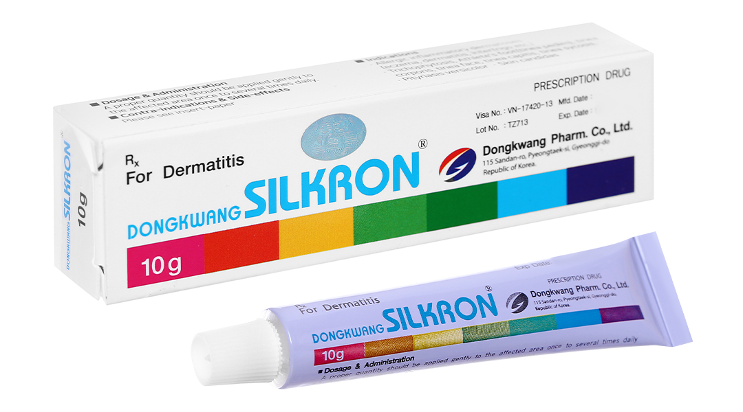 Kem bôi da SILKRON Dongkwang điều trị nhiễm khuẩn, nhiễm nấm (10g)