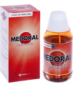 Thuốc súc miệng họng Medoral hỗ trợ trị nhiễm khuẩn họng, loét miệng chai 250ml