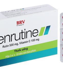 Thuốc Venrutine 500mg/100mg BRV điều trị bệnh trĩ, các chứng xuất huyết dưới da (3 vỉ x 10 viên)