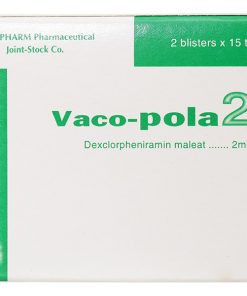 Thuốc Vaco-pola2 Vacopharm điều trị sổ mũi dị ứng, viêm mũi (2 vỉ x 15 viên)