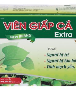Viên Giấp Cá Extra Hoàng Liên hỗ trợ người bị trĩ, táo bón, tĩnh mạch yêu, dễ vỡ (3 vỉ x 10 viên)