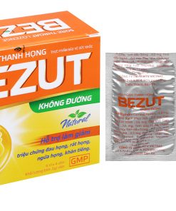 Viên ngậm thanh họng Bezut không đường hỗ trợ giảm đau họng Hộp 20 viên