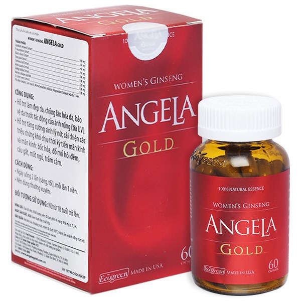Viên uống sâm Angela Gold Ecogreen làn da căng sáng, tăng cường sinh lý nữ (60 viên)