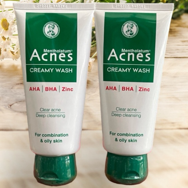 Kem Rửa Mặt ACNES Creamy Wash Hỗ Trợ Gỉam Mụn, Hạn Chế Sẹo Thâm (Tuýp 100g)
