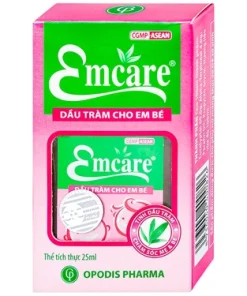 Dầu tràm cho em bé Emcare Opodis Pharma hỗ trợ phòng cảm lạnh, cảm cúm, ho khan (25ml)