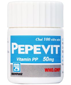 Viên nén Pepevit 50mg Nadyphar điều trị bệnh Pellagra (100 viên)