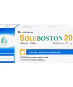 Viên sủi Soluboston 20 Boston điều trị giảm tình trạng viêm, dị ứng (2 vỉ x 10 viên)